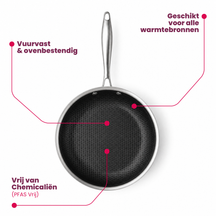 Cookinglife Stegepande HexaCook - Hybridpande ø 20 cm - NON STICK - egnet til alle varmekilder - keramisk non-stick belægning