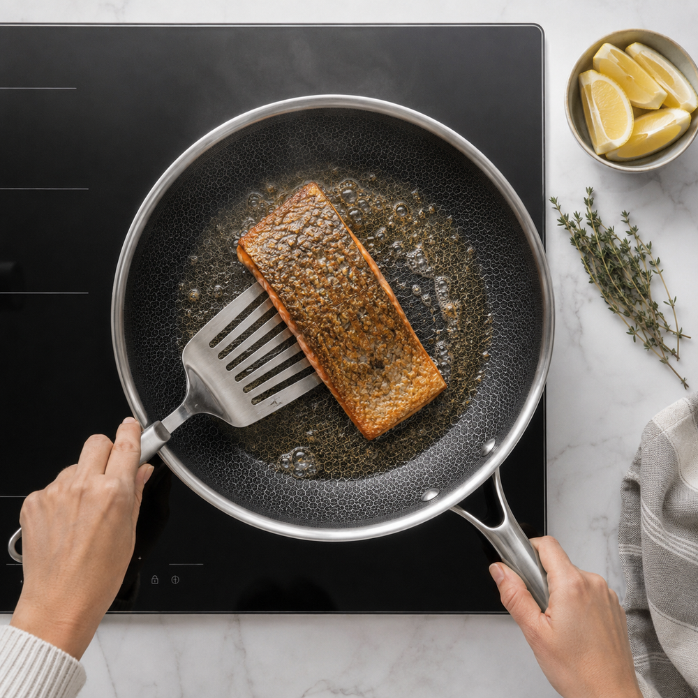 Cookinglife Stegepande Sæt HexaCook Non-stick 20/24/28cm - 3-delt
