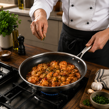 Cookinglife Stegepande HexaCook - Hybrid Pande ø 28 cm - NON STICK - egnet til alle varmekilder - keramisk non-stick belægning