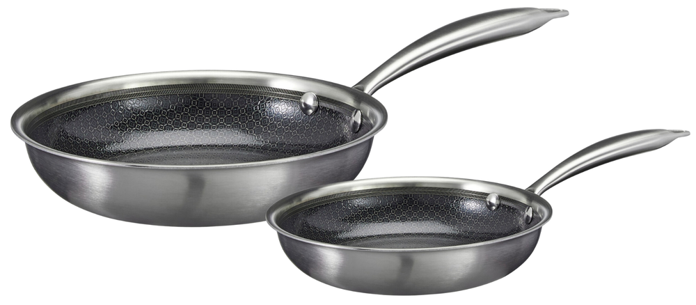 Cookinglife Koekenpannenset HexaCook - Hybride Pan 2-Delig ø 24 & 28 cm - NON STICK - egnet til alle varmekilder - keramisk non-stick belægning