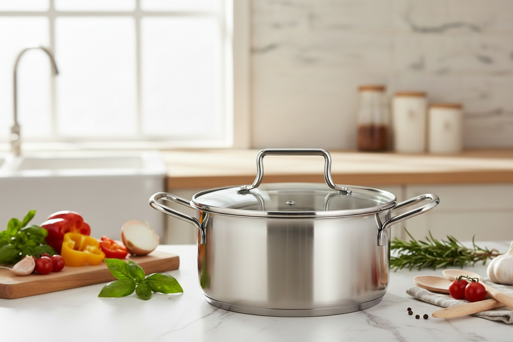 Cookinglife Kogepande Essential Steel RVS Ø 18 cm - 1,9 liter - egnet til alle varmekilder