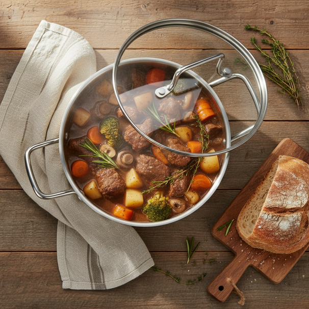 Cookinglife Kogepande Essential Steel RVS Ø 18 cm - 1,9 liter - egnet til alle varmekilder