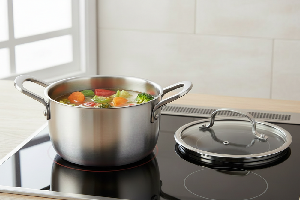 Cookinglife Kookpan Signature Steel - RVS - ø 16 cm / 1.2 Liter - egnet til alle varmekilder