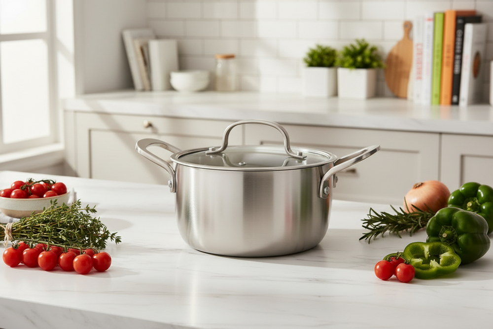Cookinglife Kookpan Signature Steel - RVS - ø 16 cm / 1.2 Liter - egnet til alle varmekilder