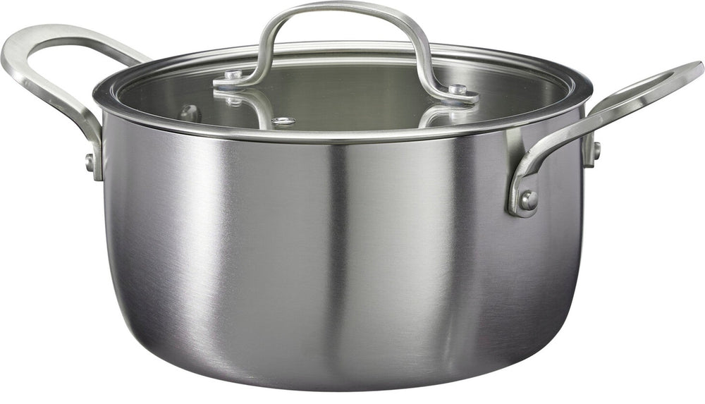 Cookinglife Pannenset Signature Steel 4-Delig RVS - Kookpan ø 16, 20 en 24 cm en Steelpan ø 17.5 cm - egnet til alle varmekilder