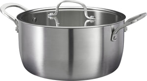 Cookinglife Kookpan med Glazen Deksel Signature Steel - RVS - ø 24 cm / 4 Liter - egnet til alle varmekilder