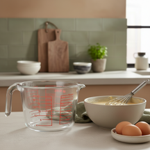 Cookinglife Målbeholder Borosilikatglas 1 Liter - Afmåling af Væsker og Ingredienser