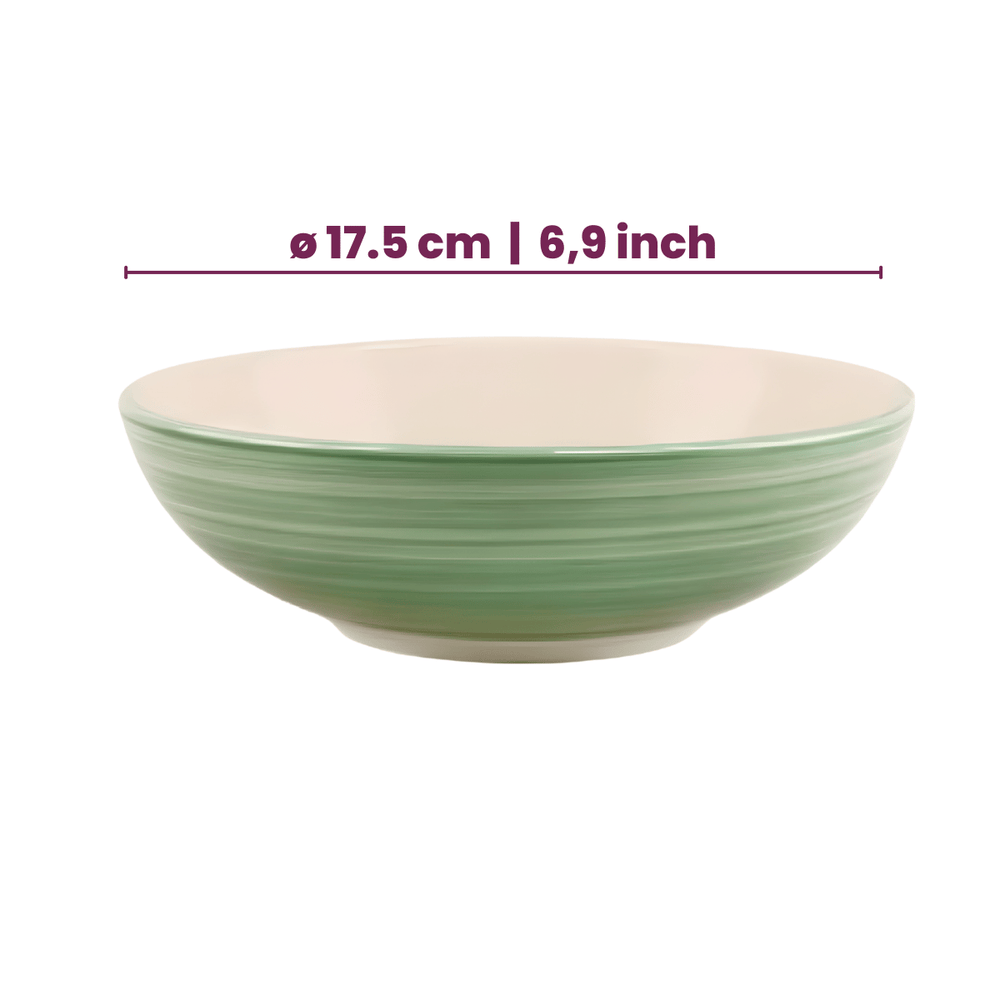 Cookinglife Serviesset Oceanico Grøn 12-delt / 4 Personer - 4 middagstallerkener, 4 morgenmadstallerkener og 4 skåle