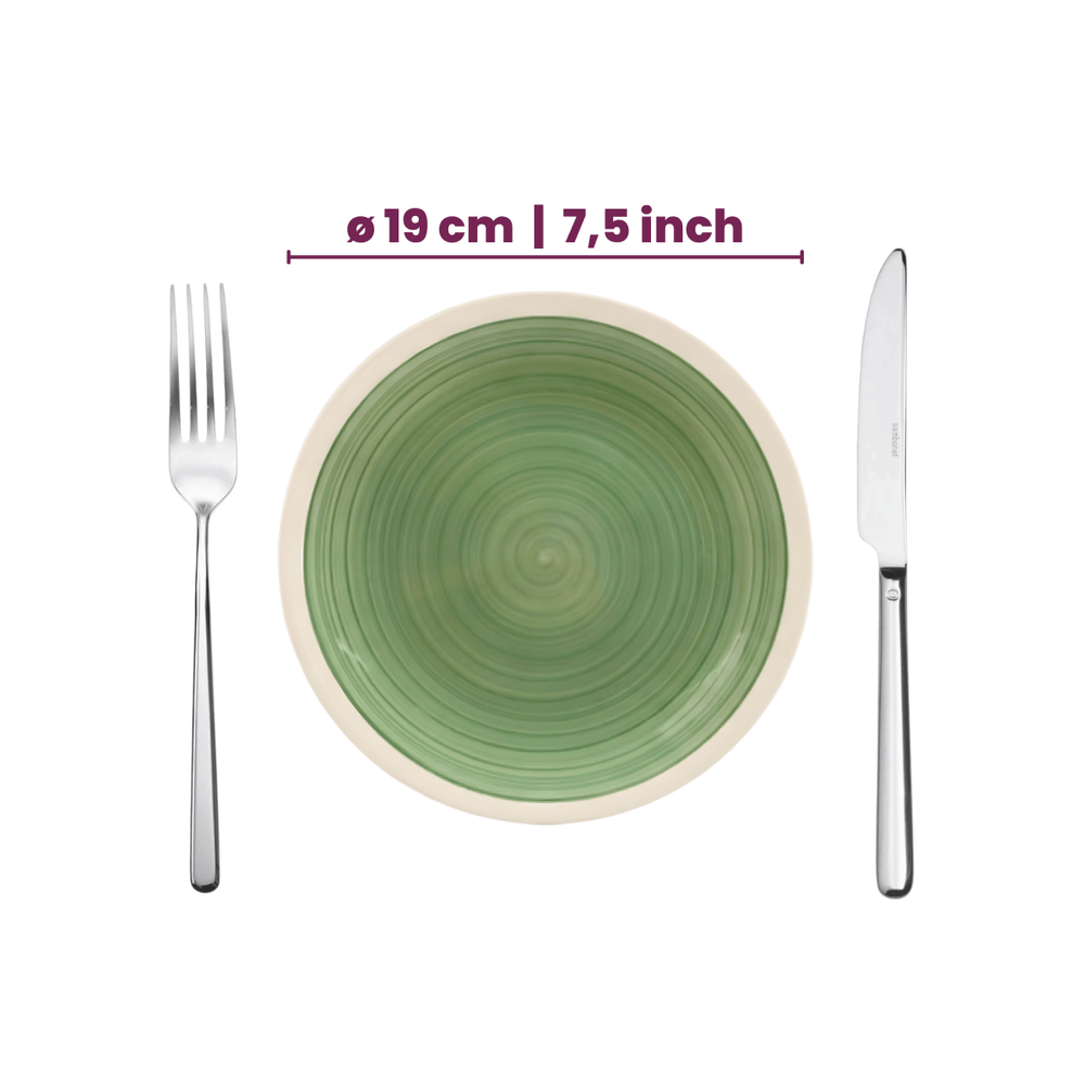 Cookinglife Serviesset Oceanico Grøn 12-delt / 4 Personer - 4 middagstallerkener, 4 morgenmadstallerkener og 4 skåle
