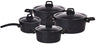 Cookinglife Pannenset Black Speckle 4-Delig Aluminium - Kookpan ø 20, 22, 24 cm & Steelpan ø 18 cm - Geschikt voor alle warmtebronnen - standard anti-aanbaklaag