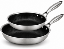 Cookinglife Koekenpannenset HexaCook - Hybride Pan 2-Delig ø 24 & 28 cm - NON STICK - egnet til alle varmekilder - keramisk non-stick belægning