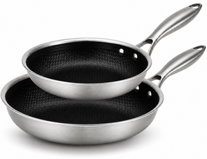 Cookinglife Koekenpannenset HexaCook - Hybride Pan 2-Delig ø 24 & 28 cm - NON STICK - egnet til alle varmekilder - keramisk non-stick belægning