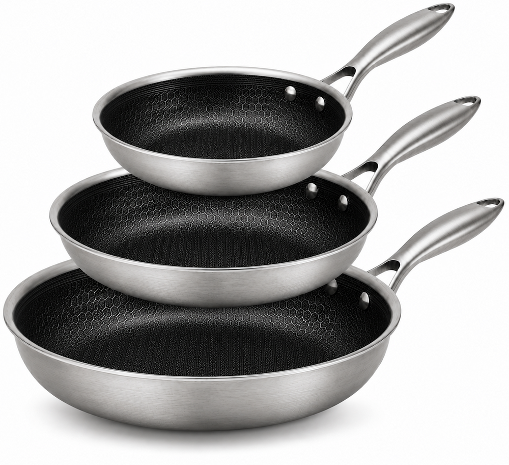 Cookinglife Stegepande Sæt HexaCook Non-stick 20/24/28cm - 3-delt