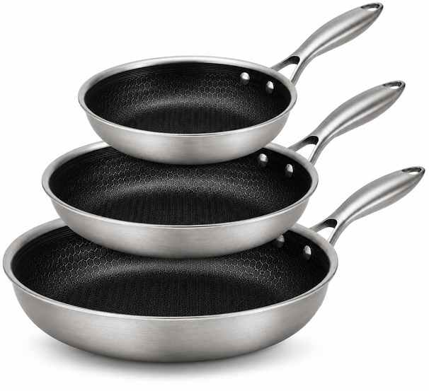 Cookinglife Stegepande Sæt HexaCook Non-stick 20/24/28cm - 3-delt