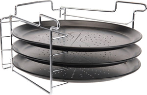 Cookinglife Pizza Bakplate Ø 32 cm Metal - Non Stick Sæt 4-delt