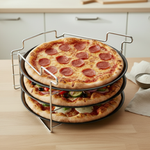 Cookinglife Pizza Bakplate Ø 32 cm Metal - Non Stick Sæt 4-delt
