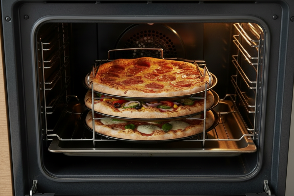Cookinglife Pizza Bakplate Ø 32 cm Metal - Non Stick Sæt 4-delt