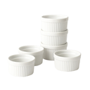 Cookinglife Ramekins / Soufflébakje / Creme Brulee Schaaltjes - Hvid ø 9 cm - 6 stk.