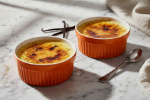 Cookinglife Ramekins / Soufflébakje / Creme Brulee Schaaltjes - Orange - Porcelæn - ø 11cm -  2 Styk