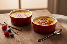 Cookinglife Ramekins / Soufflébakje / Creme Brulee Schaaltjes - Rød - Porcelæn - ø 11 cm - 2 Styk