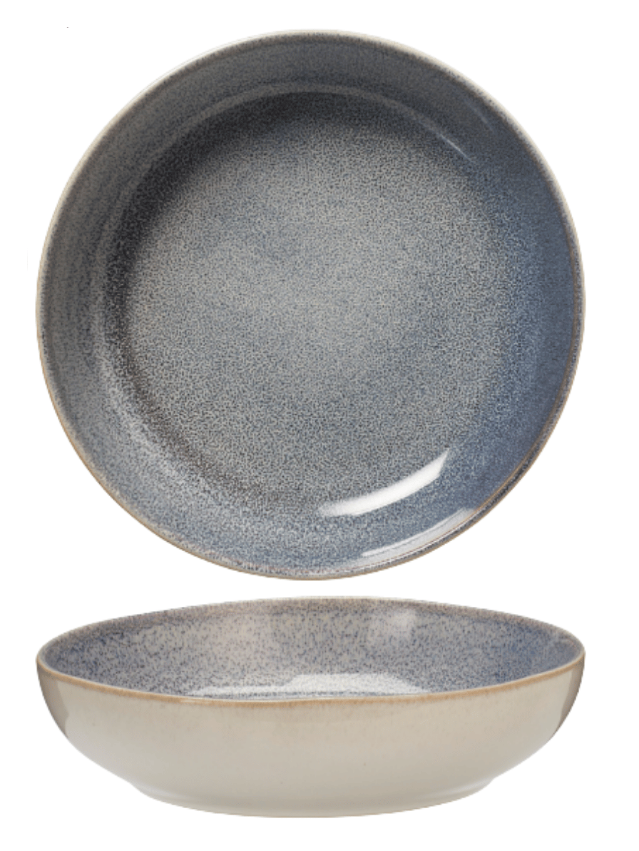 Cookinglife Dybe Tallerkener / Pastatallerkener Serene Blue ø 23 cm - Stentøj - 4 stk.