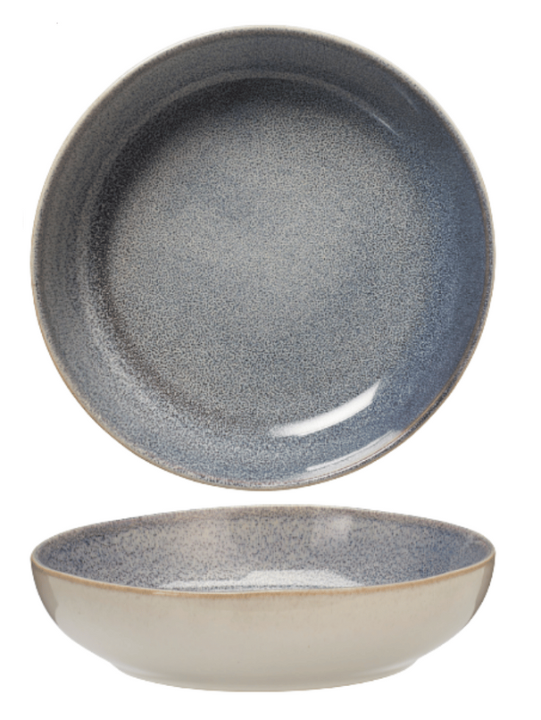 Cookinglife Dybe Tallerkener / Pastatallerkener Serene Blue ø 23 cm - Stentøj - 4 stk.