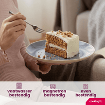 Cookinglife Morgenmadstallerkener / Desserttallerkener Serene Blue ø 20 cm - Stentøj - 4 stk.