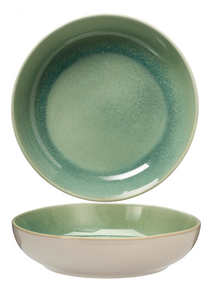 Cookinglife Dybe Tallerkener / Pastatallerkener Serene Green ø 23 cm - Stentøj - 4 Stykker