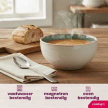 Cookinglife Soepkummer / Kummer Serene Green ø 14 cm - Stentøj - 4 Stykker