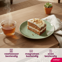 Cookinglife Morgenmadstallerkener / Desserttallerkener Serene Green ø 20 cm - Stentøj - 4 stk.