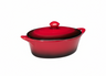Cookinglife Serveringspande med låg Rød - Porcelæn - 16.5 x 9 cm / 600 ml