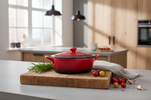 Cookinglife Serveringspande med låg Rød - Porcelæn - 16.5 x 9 cm / 600 ml