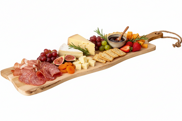 Cookinglife Serveringsbræt / Tapasbræt - Teak - 69 x 20 cm - Træbræt til Snacks og Retter