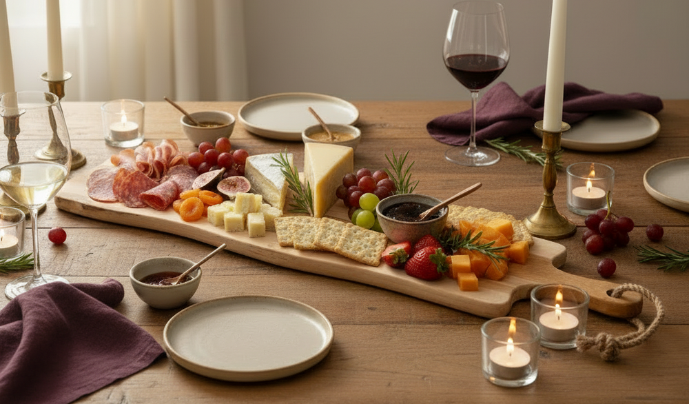 Cookinglife Serveringsbræt / Tapasbræt - Teak - 69 x 20 cm - Træbræt til Snacks og Retter