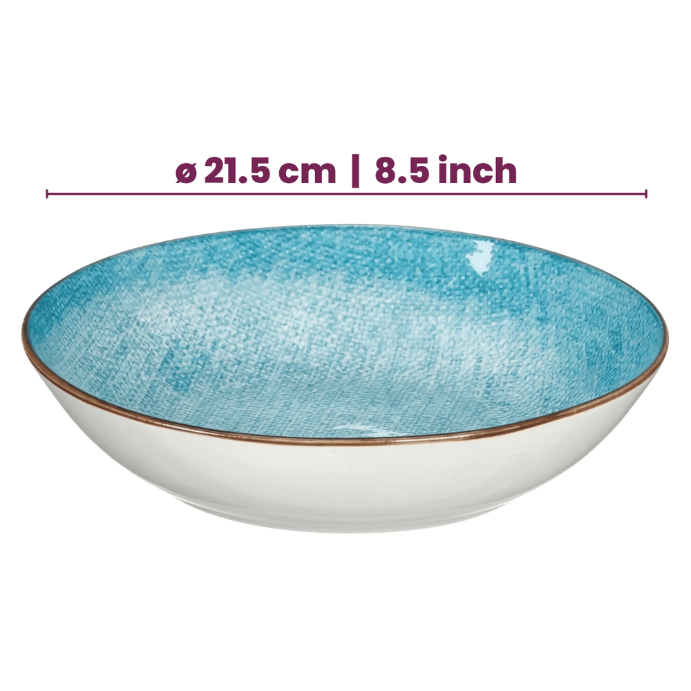 Cookinglife Serviesset Denim Ibiza Porselein 24-delig / 8 personer - 8 dinerborden, 8 ontbijtborden og 8 dybe boller