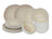 Cookinglife Serviesset Nola Sand reactive glasur 18-delt / 6 personer - 6 middagstallerkener, 6 morgenmadstallerkener og 6 skåle