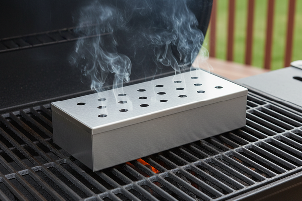 Cookinglife Smoker Box Fire & Flavour RVS 25 cm - Rookbox til BBQ og Grill