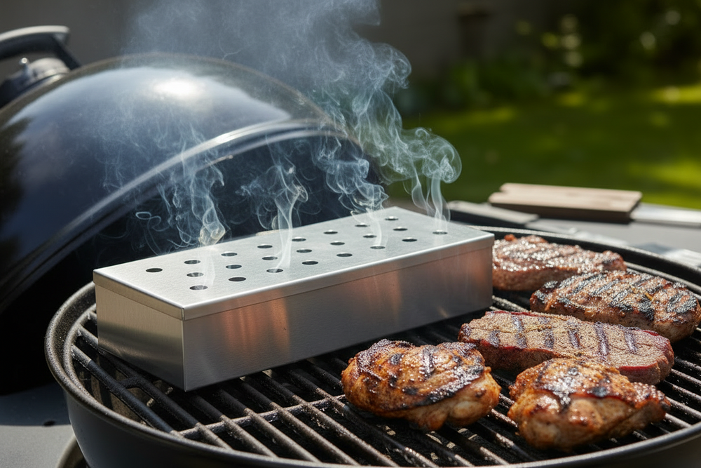 Cookinglife Smoker Box Fire & Flavour RVS 25 cm - Rookbox til BBQ og Grill