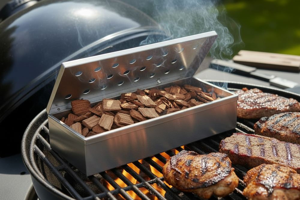 Cookinglife Smoker Box Fire & Flavour RVS 25 cm - Rookbox til BBQ og Grill
