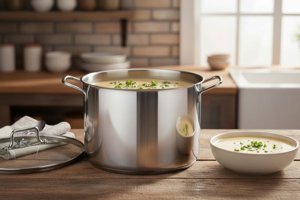 Cookinglife Soeppan Essential Steel RVS Ø 24 cm - 8.4 liter - egnet til alle varmekilder
