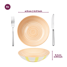 Cookinglife Dybe Tallerkener / Pastatallerkener Spring Vibes ø 21 cm - 6 Styk