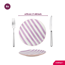 Cookinglife Serviesset Spring Vibes 18-delig / 6 personer - 6 middagstallerkener, 6 morgenmadstallerkener og 6 dybe tallerkener
