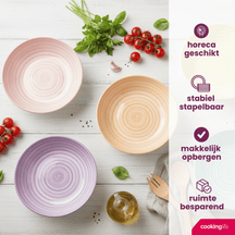Cookinglife Dybe Tallerkener / Pastatallerkener Spring Vibes ø 21 cm - 6 Styk
