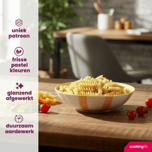 Cookinglife Dybe Tallerkener / Pastatallerkener Spring Vibes ø 21 cm - 6 Styk