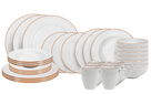 Cookinglife Serviesset Stratton 30-delig / 6 personer - 6 dinerborden, 6 ontbijtborden, 6 diepe borden, 6 kommen og 6 mokker