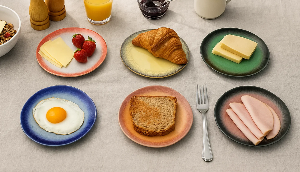 Studio Tavola Morgenmadstallerkener / Desserttallerkener Fire ø 20 cm - 6 Styk
