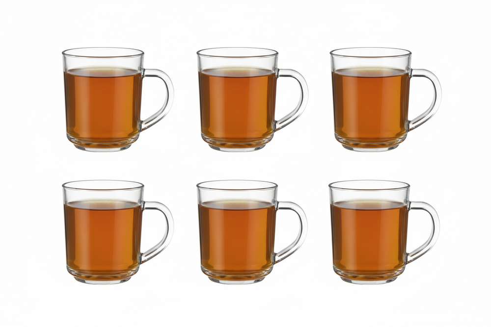 Cookinglife Theeglazen 220 ml Helder Glas - Set van 6 for Varme Drikke