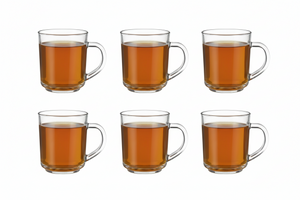 Cookinglife Theeglazen 220 ml Helder Glas - Set van 6 for Varme Drikke