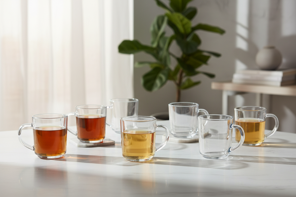 Cookinglife Theeglazen 220 ml Helder Glas - Set van 6 for Varme Drikke