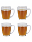 Cookinglife Theeglazen 400 ml Hittebestendig - Set af 4 Klart Glas